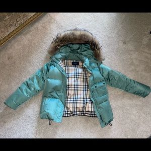 NWOT BURBERRY LONDON CONVERTIBLE JACKET VEST PUFFER GOOSE DOWN L